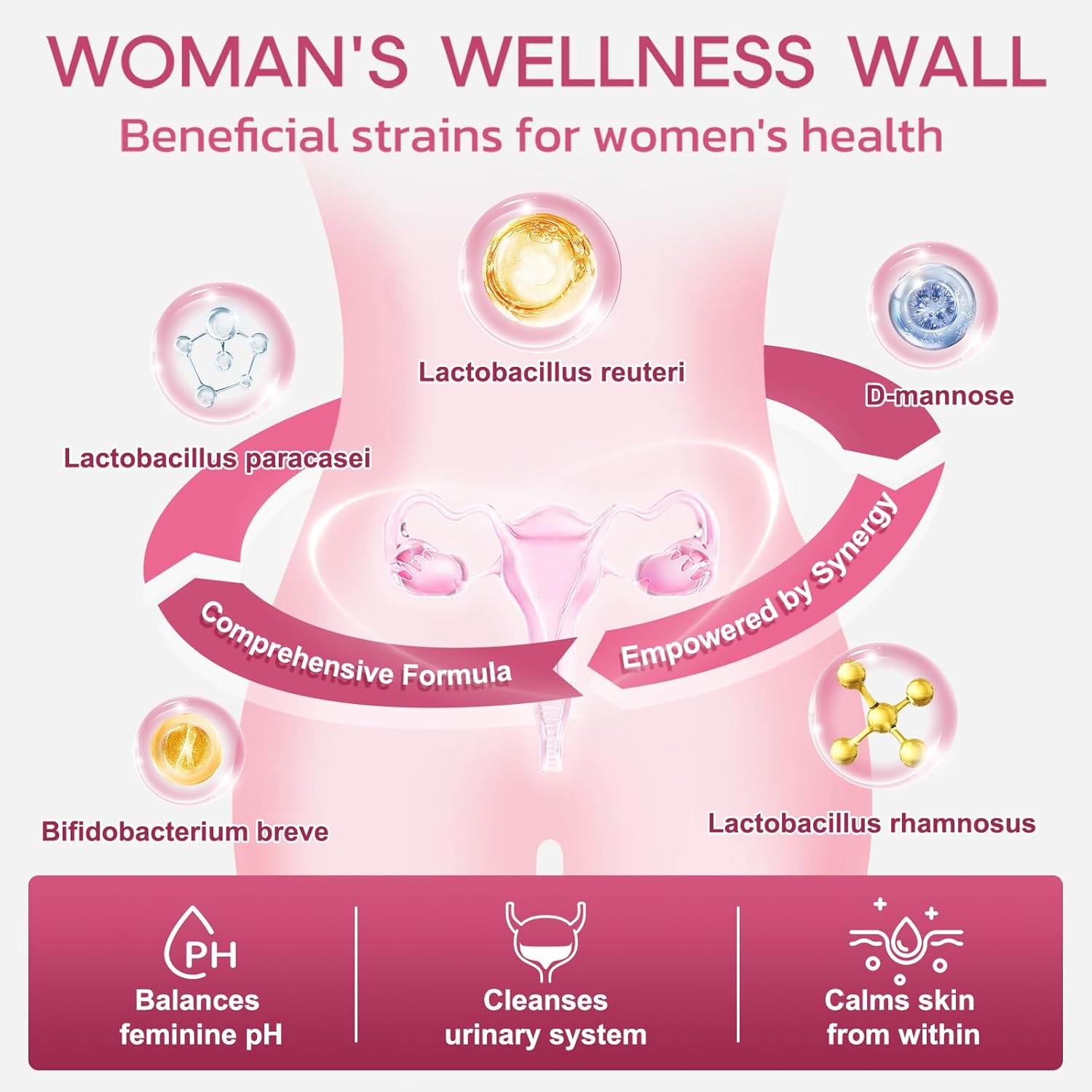 NATURE TARGET Probiotics for Women Probiotic Powder - 50 Billion CFUs, 13 Strains Supports for Digestive Vaginal Health, Bloating Relief, 30 Stick Packs - Image 3