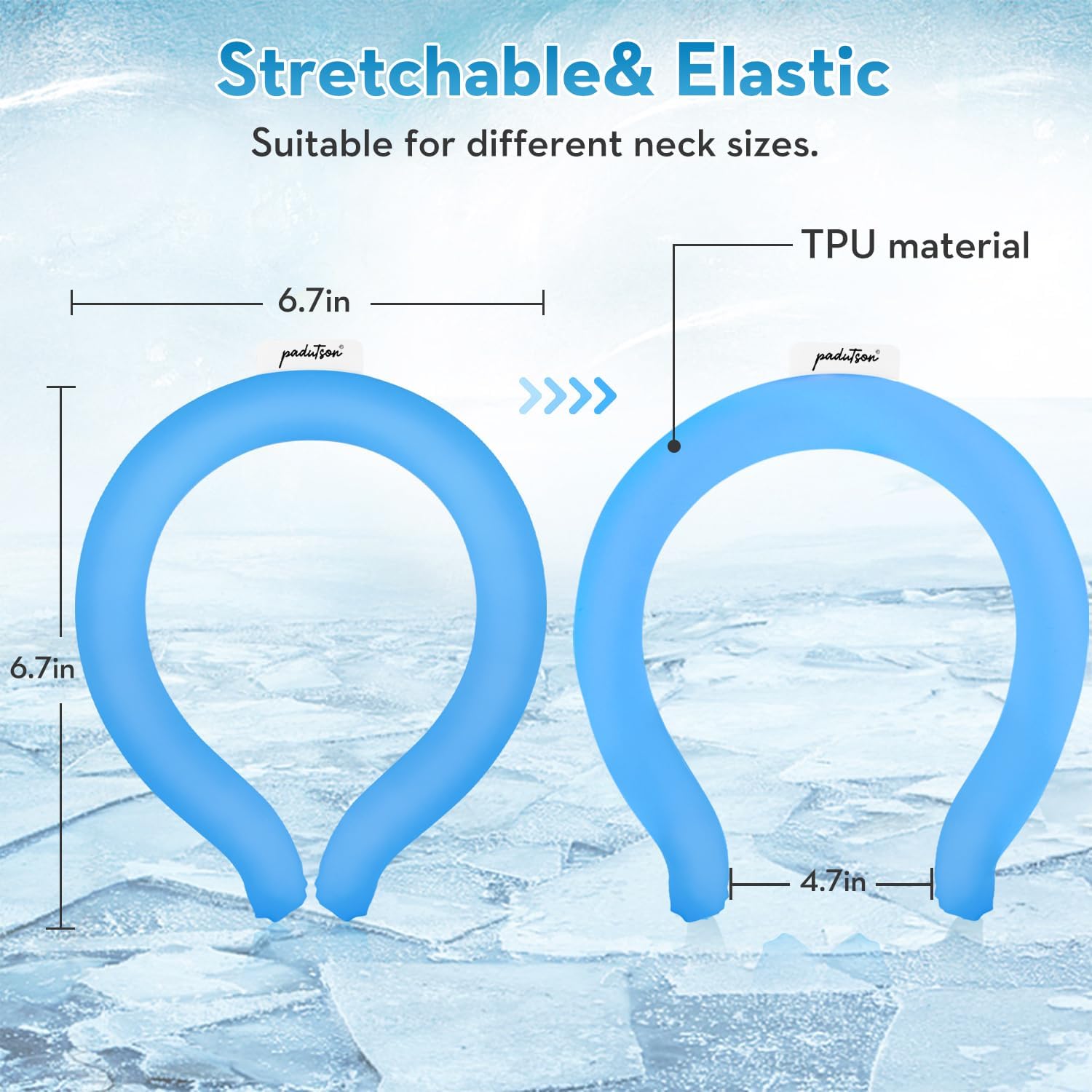 Neck CoolingTube, Reusable Ice Cooler Wearable Body CoolingProducts, Neck Coolers for Hot Weather - Image 3