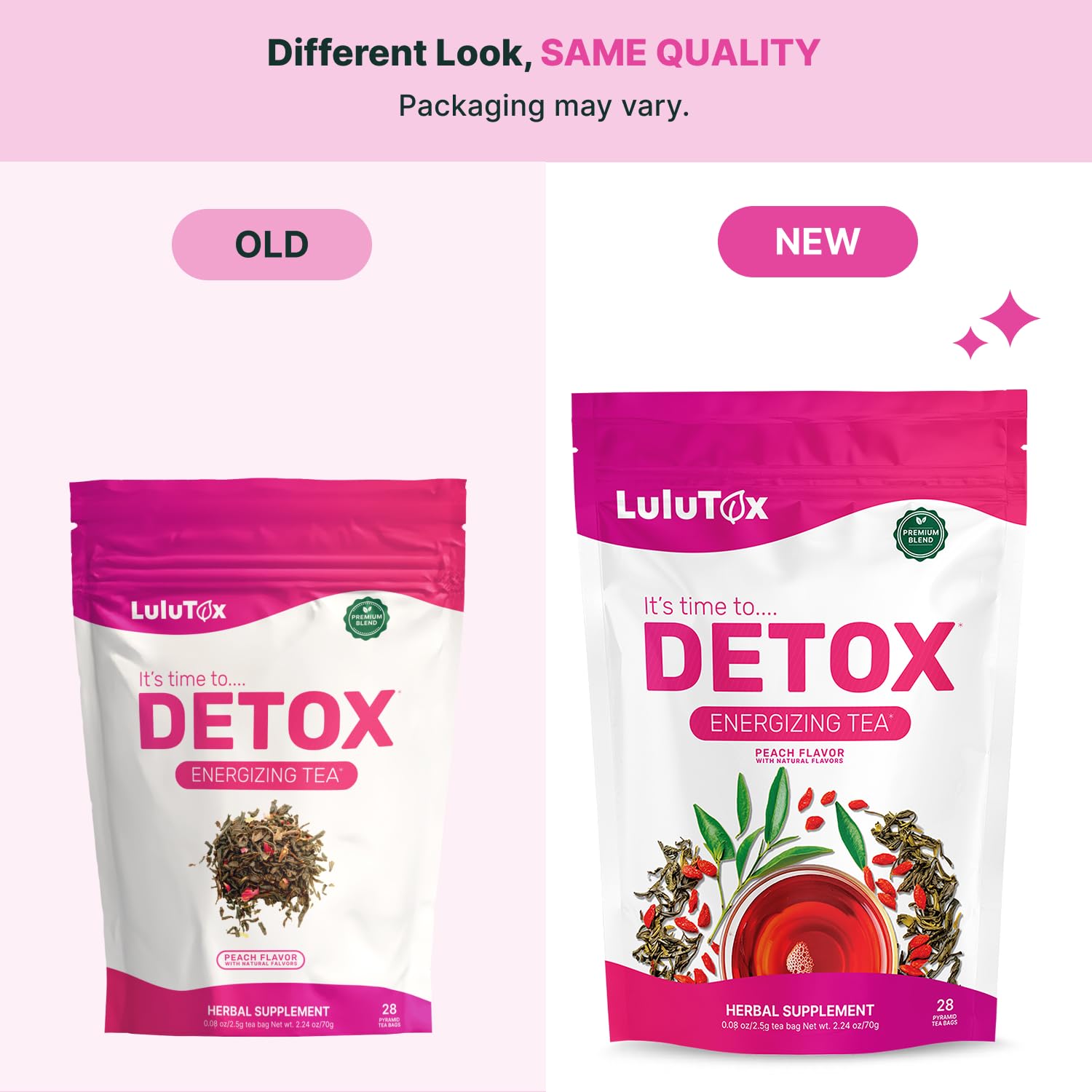 LULUTOX Detox Tea - Herbal Blend with Dandelion, Ginseng, and Ginger - Supports A Healthy Weight, Digestive Health - Vegan, All Natural, Laxative-Free - Peach Flavor (28 Servings) - Image 10