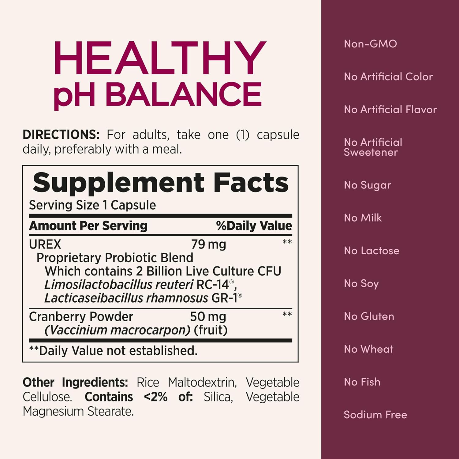 Nature's Bounty Probiotics for Women, Vaginal Probiotics for Healthy pH Balance, 2 Billion CFU, Clinically Studied Strains, Optimal Solutions pH Balance Pills, 30 Vegetarian Capsules - Image 6