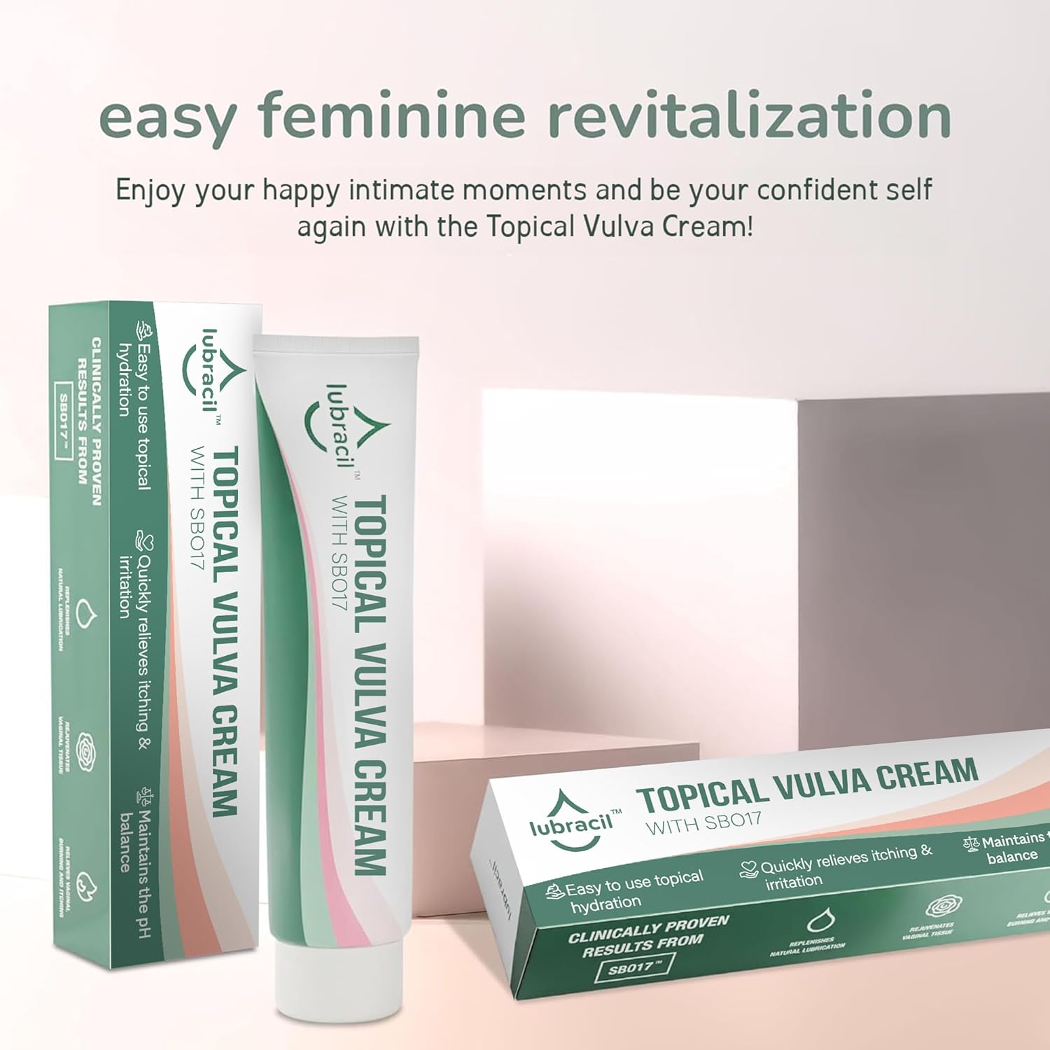 Vulva Moisture Cream - Daily Feminine Care Moisturizer Helping with Vaginal Dryness, Burning, Itching, Lubrication & Comfort for Women Estrogen Free, Non-GMO, Omega-7, Vitamin E, 1.76 Fl Oz, 1 Pack - Image 2