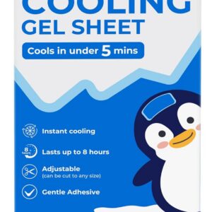 LotFancy Fever Patch for Kids, 22 Sheets, Fever Reducer, Baby Cooling Pads, Gel Cool Patch for Fever, Headache Relief, 4.7 x2 Inch