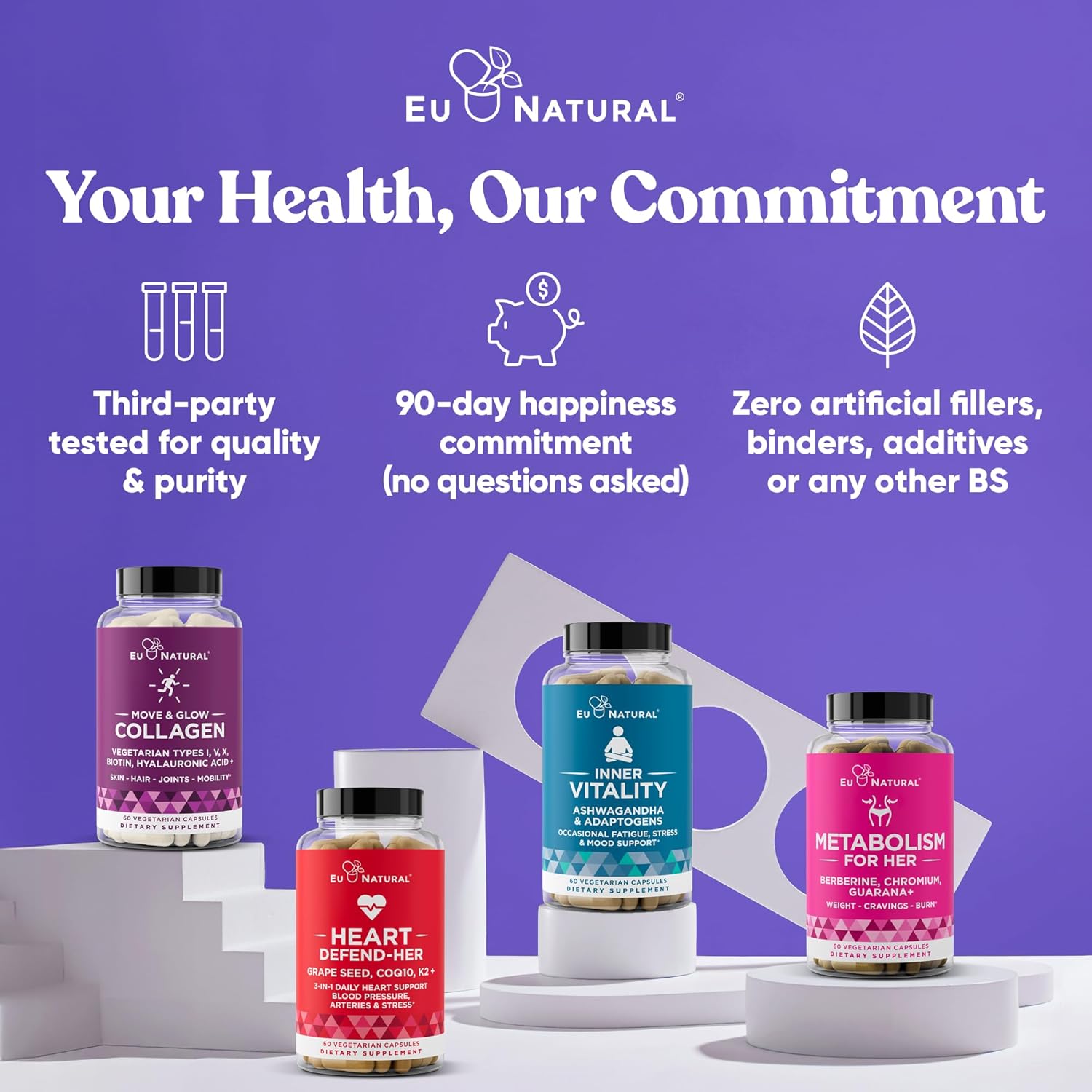 Eu Natural Staying Cool Menopause Supplements for Women - Hormonal Hot Flash Relief, Weight Support, & Night Sweats - Vitex Chaste Tree & Black Cohosh - 60 Vegetarian Soft Capsules - Image 8