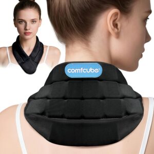 Comfcube Neck Ice Pack Wrap for Cervical Pain and Cooling, 2 Hours Long Lasting Cold Ice Pack for Neck Injuries, Reusable Flexible Cold Pack for Hot Weather, Hot Flashes, Surgery, Office Pressure