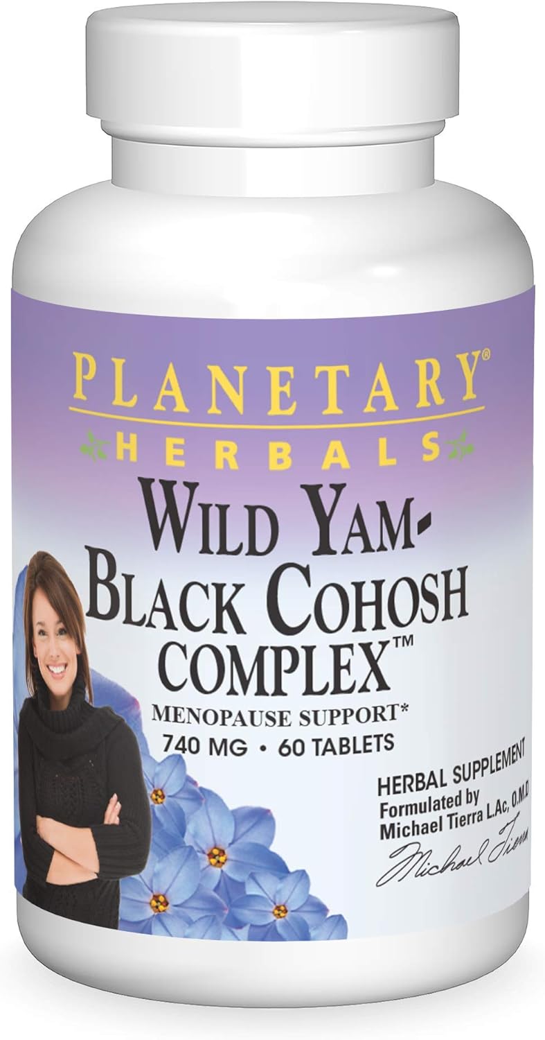 Planetary Herbals Wild Yam-Black Cohosh Complex Tablets, 60 Count