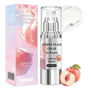 Bioidentical Estriol Cream for Women, Intimate Moisturizing Cream for Vaginal Dryness & Discomfort, Menopause Support (Peach Flavor)