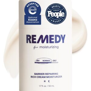 Remedy for Rich Moisture | Barrier Repairing Rich Cream Moisturizer for Normal to Dry Skin | Quadruple Ceramide Complex, Peptides, Squalane, Glycerin | By Dermatologist Dr. Shah, 1.7 fl. oz