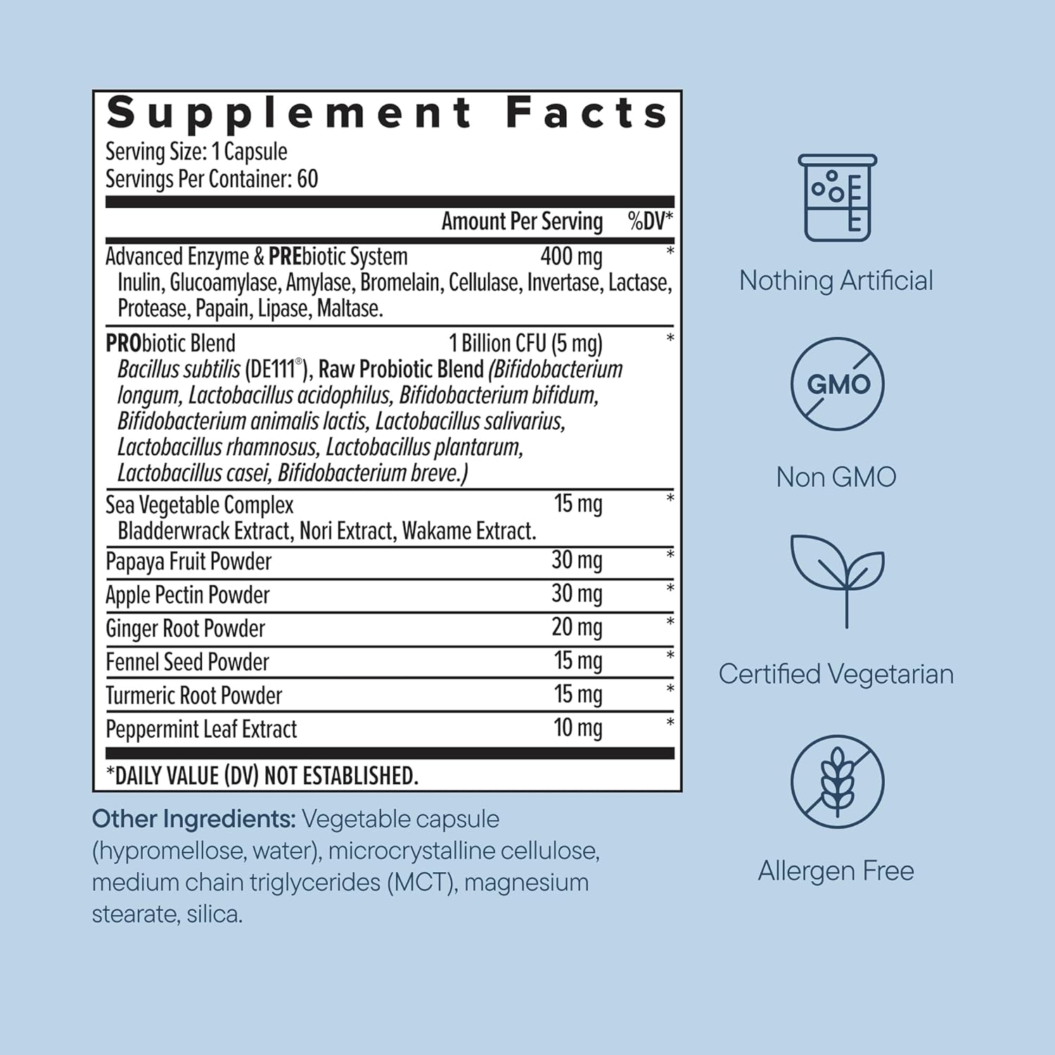 Zenwise Health 3-in-1 Womens Probiotic Supplement for Digestive, Gut Flora & Vaginal Health - Daily Probiotics & Prebiotics for Women with Digestive Enzymes Supports Bloating & Gas Relief - 60 Count - Image 2