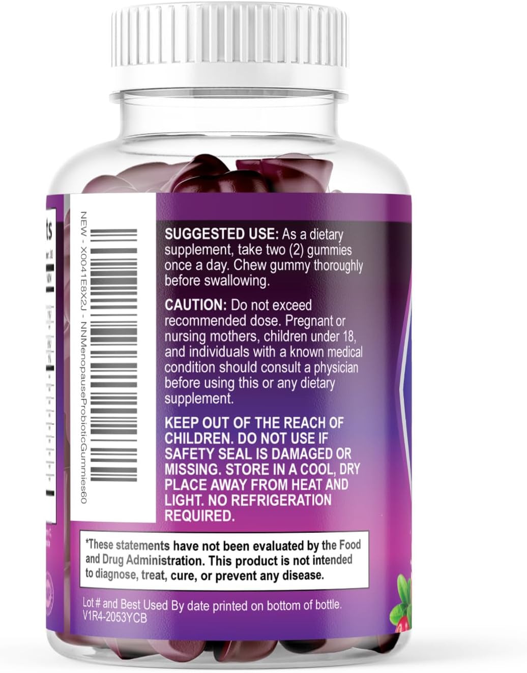 Menopause Supplement Gummies - Complete Women's Probiotics Gummy Supplements - Advanced Menopause Relief for Women with Black Cohosh & Cranberry - Mild Hot Flashes & Night Sweats Support - 60 Gummies - Image 8