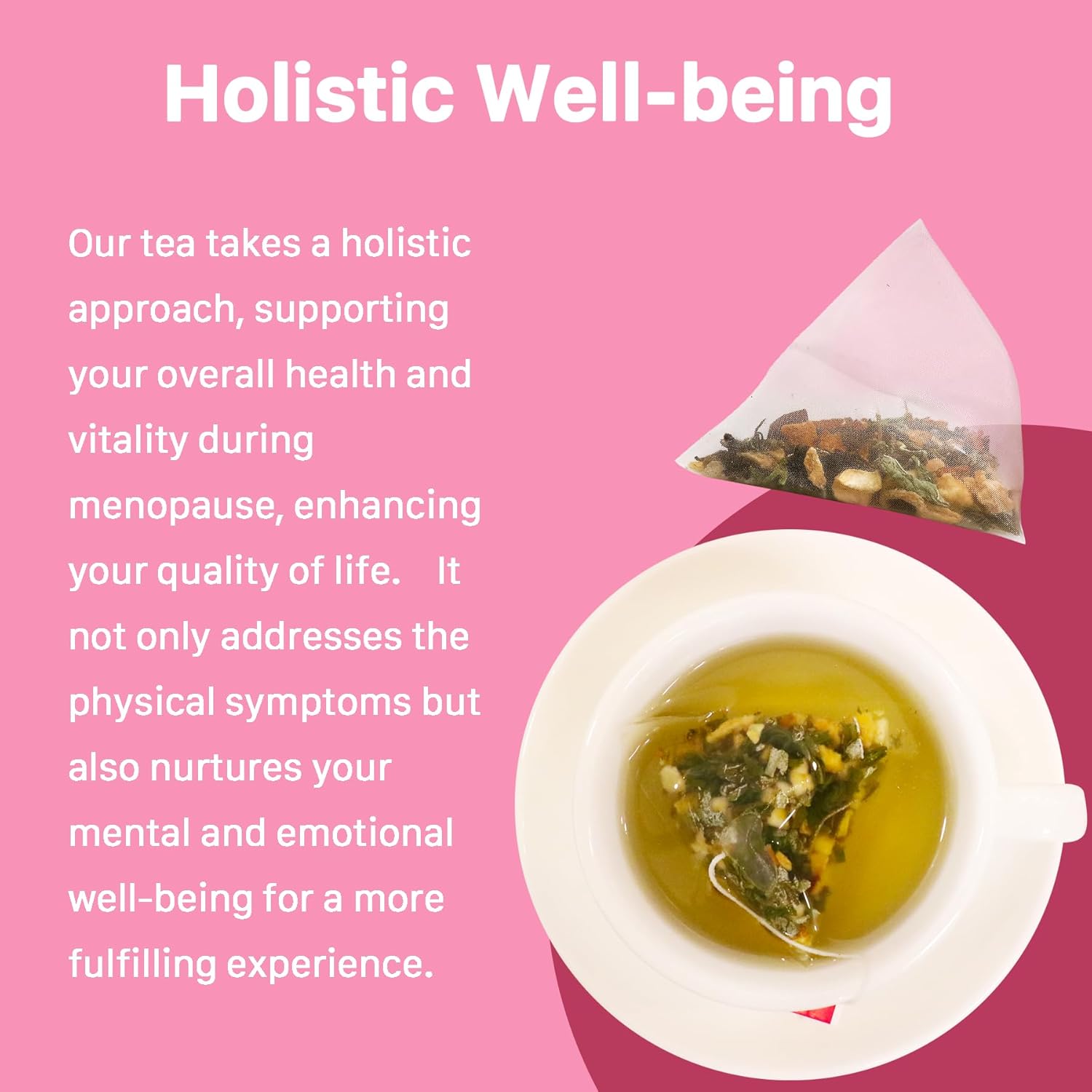 Auranic Menopause Support Herbal Tea - Natural Hormone Balance for Women, Relief for Women Multi-Symptom with Alleviates Hot Flashes, Night Sweats & Mood Swings, Menopause Comfort Teabags - Image 7