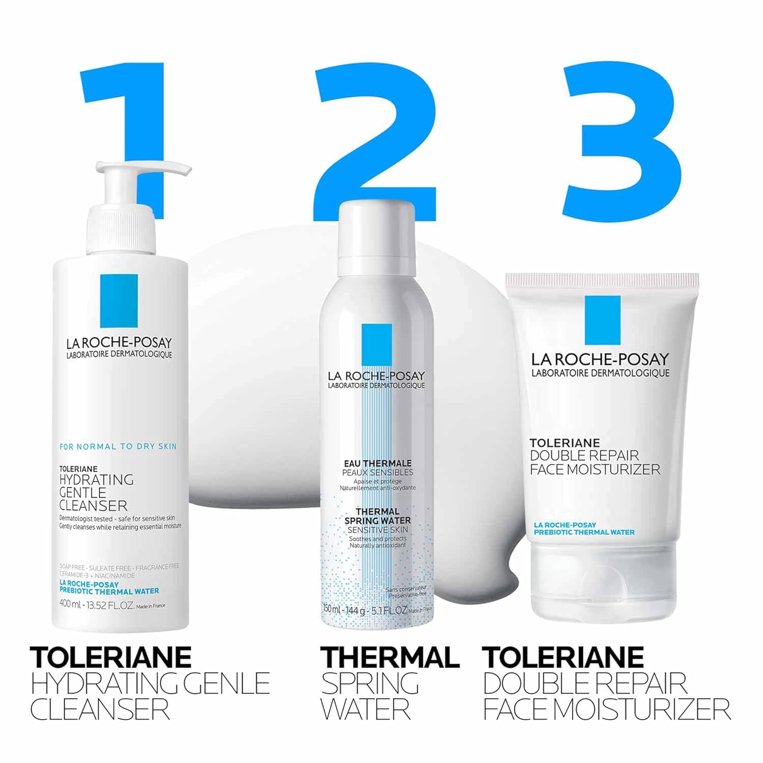 La Roche-Posay Toleriane Hydrating Gentle Face Cleanser, Hydrating Facial Cleanser With Niacinamide + Ceramides, Daily Face Wash For Dry Skin To Normal Skin, Sensitive Skin Tested, Fragrance Free - Image 8