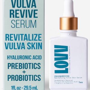 LOVV VulvaRevive Vulva Serum | 1 Fl Oz | Prebiotic and Probiotic Fast Absorbing Moisturizer Serum For Women with Hyaluronic Acid Skin Care Soothes Dryness Sensitive Skin Restores Balance and Comfort