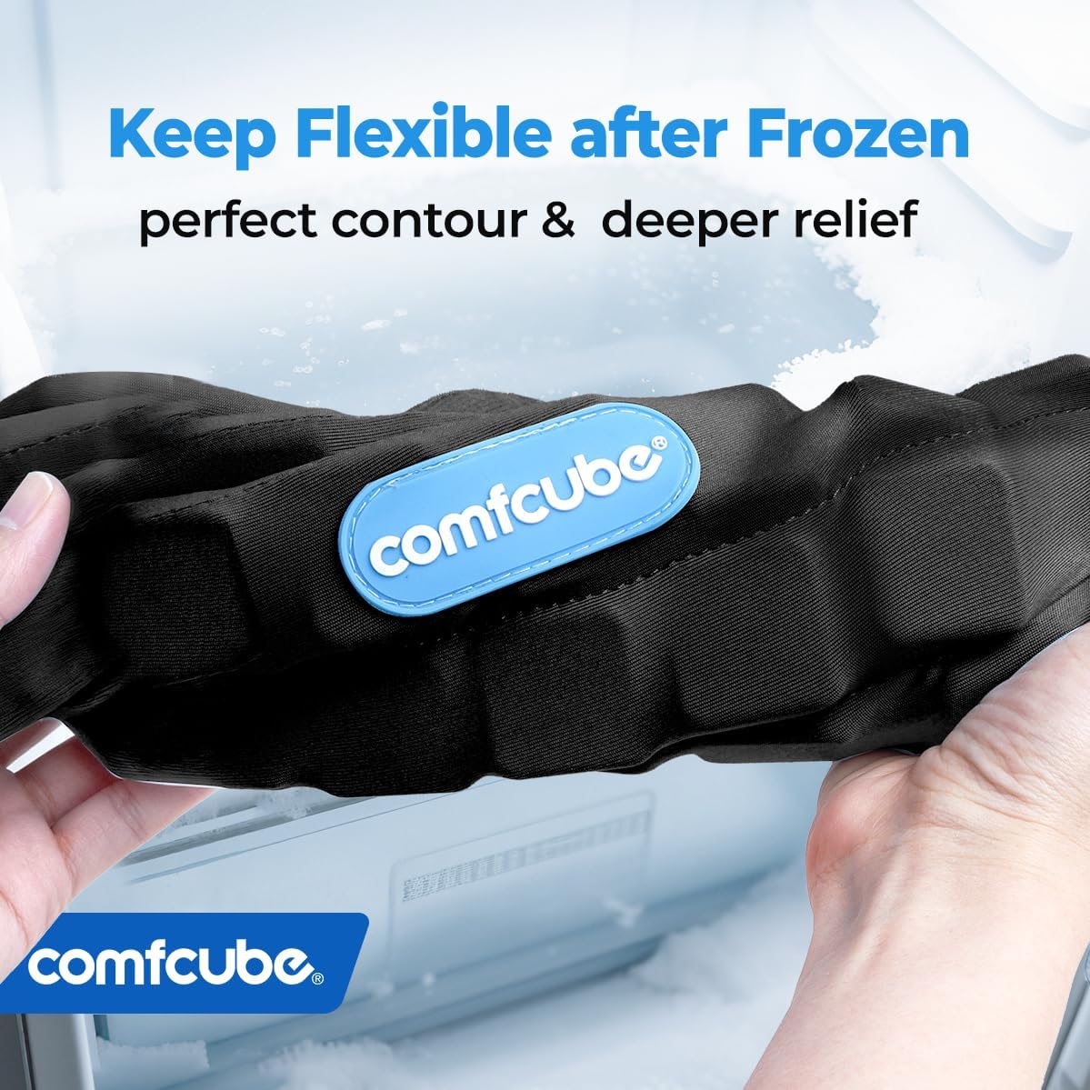 Comfcube Neck Ice Pack Wrap for Cervical Pain and Cooling, 2 Hours Long Lasting Cold Ice Pack for Neck Injuries, Reusable Flexible Cold Pack for Hot Weather, Hot Flashes, Surgery, Office Pressure - Image 5