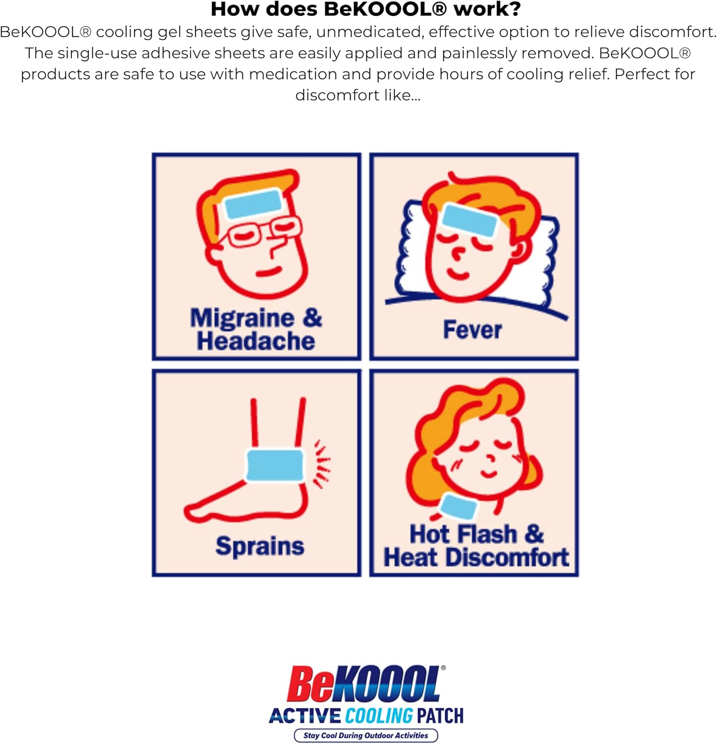 BeKOOOL® Active Cooling Patches (4 Count) – Instant Neck Cooling Relief for Sports, Outdoor Activities & Heat Relief – Portable Hydro Gel Cooling Pads - Image 10