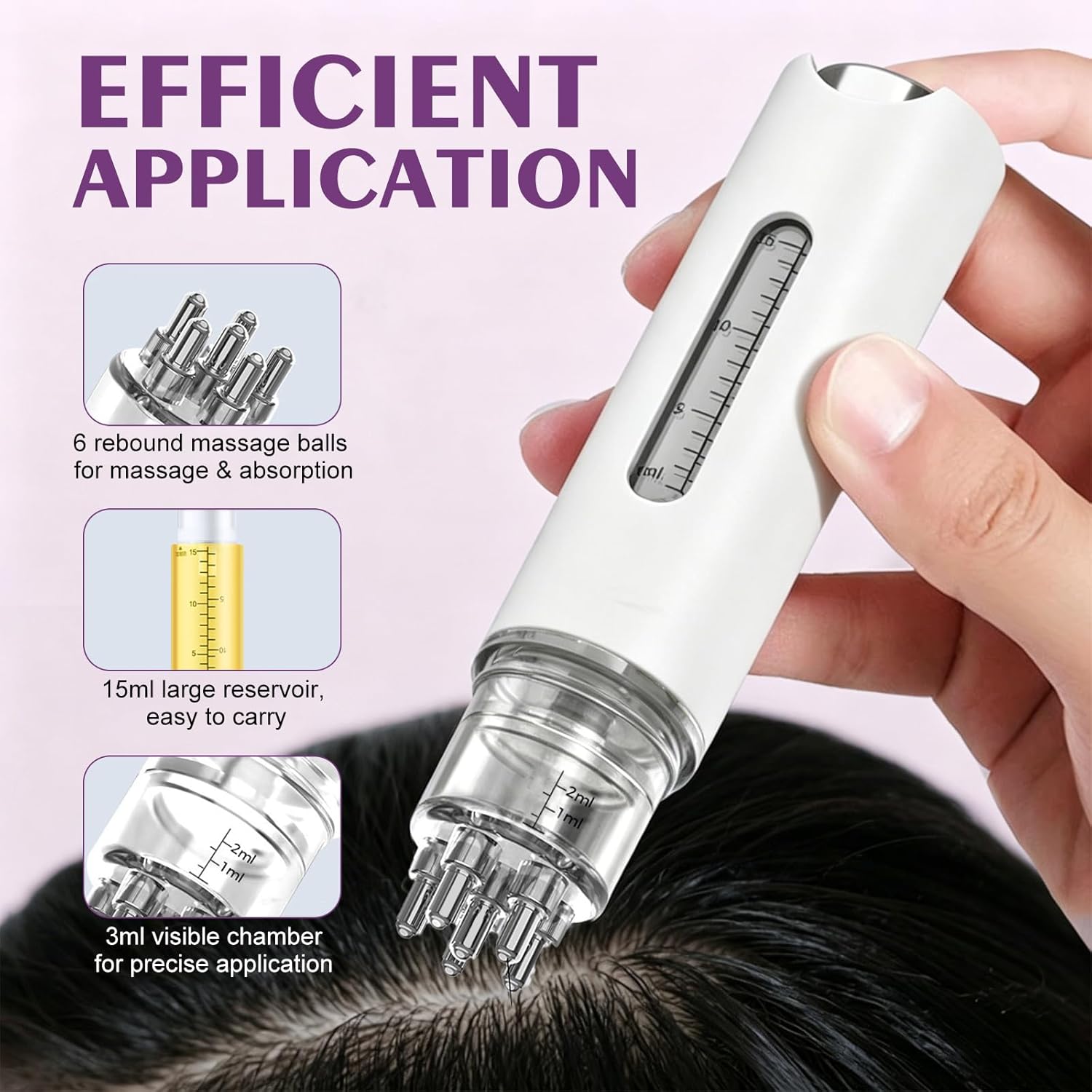 5% Minoxidil Spray for Women-Free minoxidil applicator included,monoxide for men hair Infused with Biotin, hers hair regrowth treatment, Supports Thicker and Fuller Hair & Beard (13oz, 7 Month Supply) - Image 2
