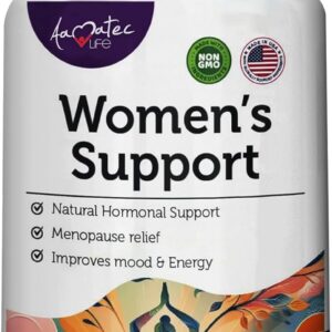 Women’s Support Supplement- Natural Hormone Regulation- Menopause Support Supplement- Estrogen Rich Supplement- Active Ingredients Pills to Help Balance Hormones Non-GMO