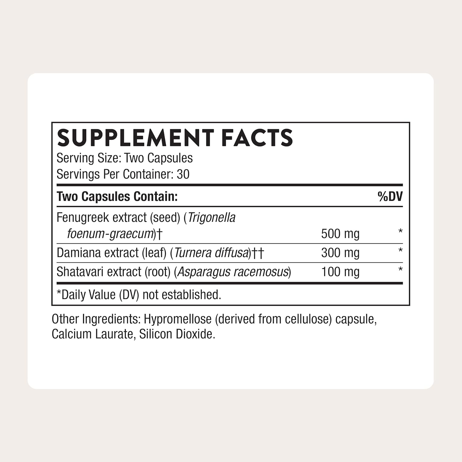 THORNE - Women's Libido Boost - Supports Vaginal Moisture, Mood & Overall Sexual Wellness* - Libido Supplement with Damiana, Fenugreek & Shatavari Extracts - NSF Certified for Sport - 60 Capsules - Image 2