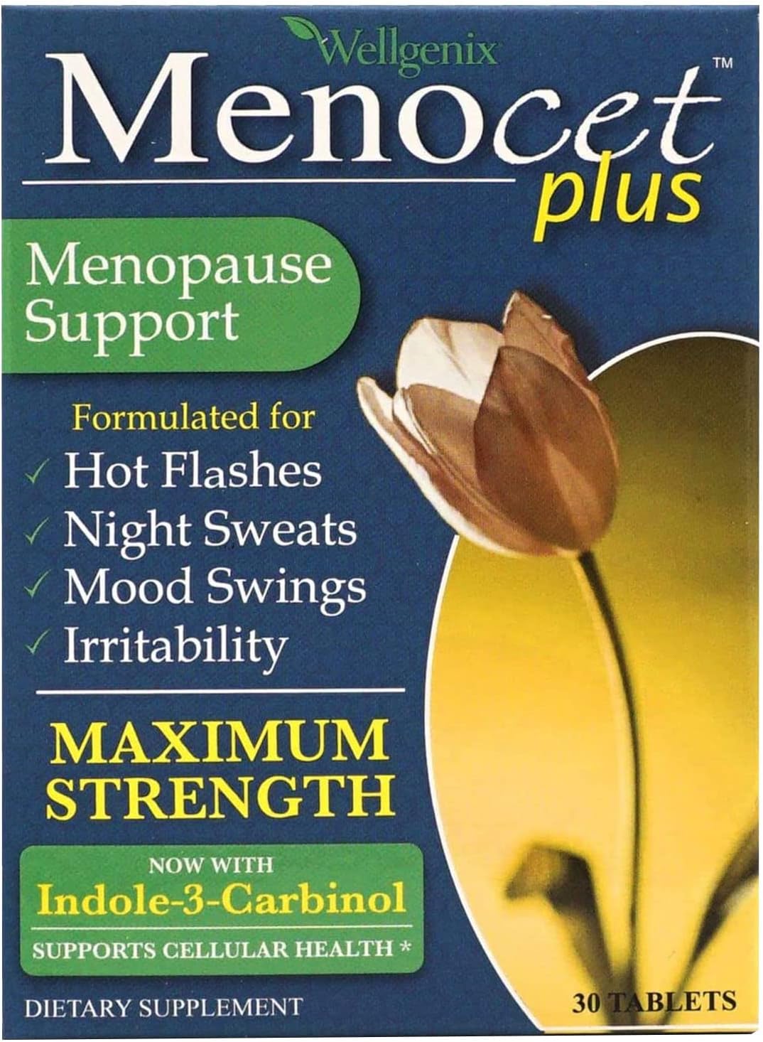 Wellgenix Menocet Plus Menopause Support - Natural Supplement for Women - Daily Relief Feminine Care - Helps with Hot Flashes, Night Sweats, Mood Swings & Irritability - 30 Tablets - Image 2
