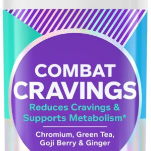 OLLY Combat Cravings, Metabolism & Energy Support Supplement,1000 mcg Chromium, Green Tea, Goji Berry, Ginger - 30 Count