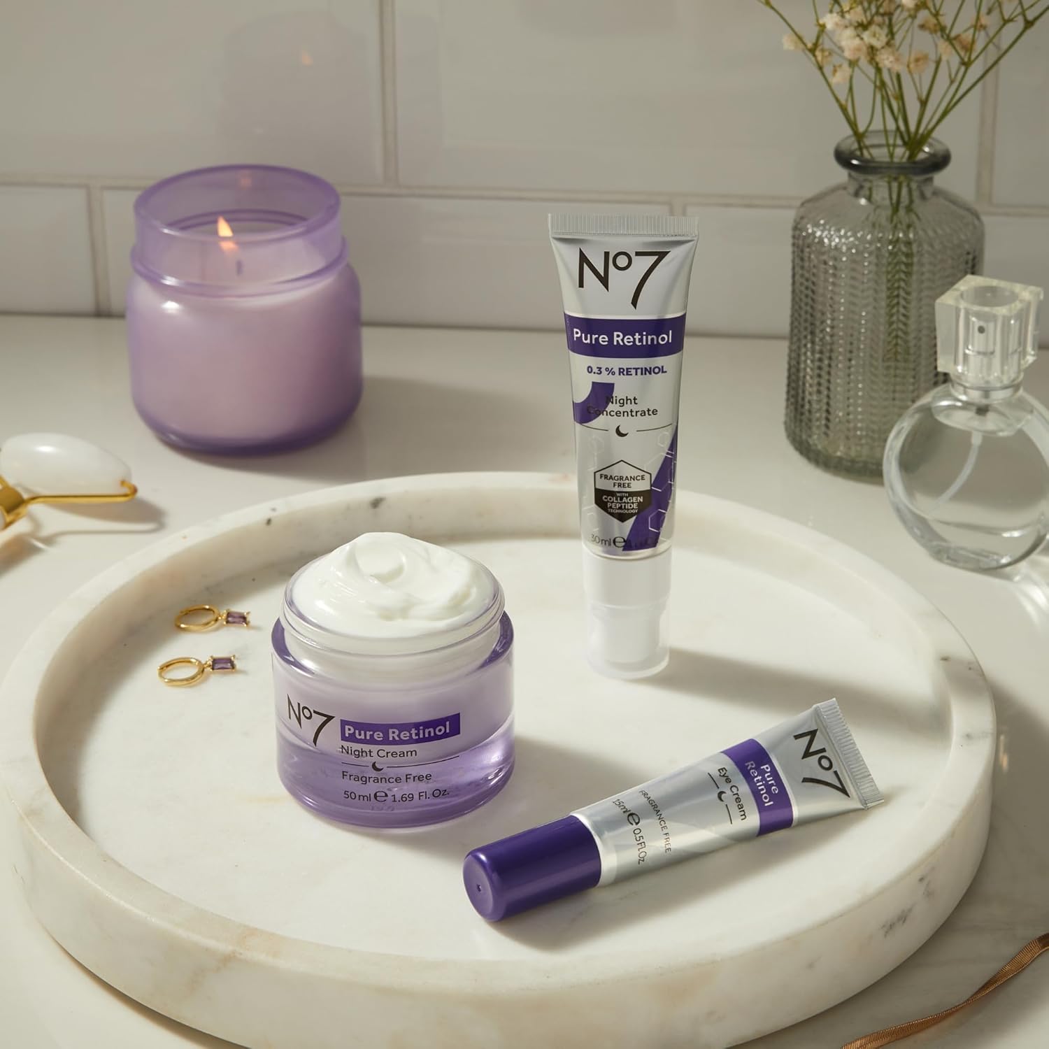 No7 Advanced Retinol 0.3% Night Concentrate - Slow Release Retinol Serum + Peptide Matrixyl 3000+ Boosted Overnight Anti-Aging Serum for Smoother, Softer Skin (1oz) - Image 8