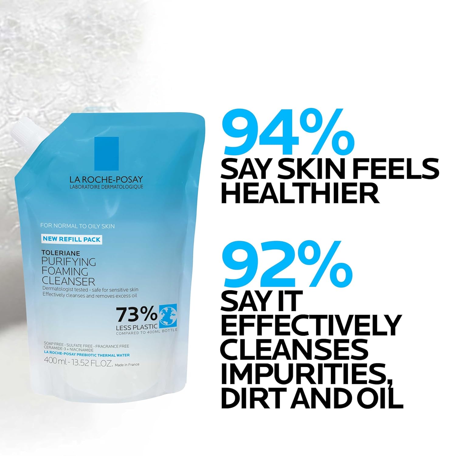 La Roche-Posay Toleriane Purifying Foaming Facial Cleanser, Oil Free Face Wash for Women & Men with Niacinamide + Ceramides, Pore Cleanser Safe For Sensitive Skin, Won’t Dry Out Skin, Soap Free - Image 5