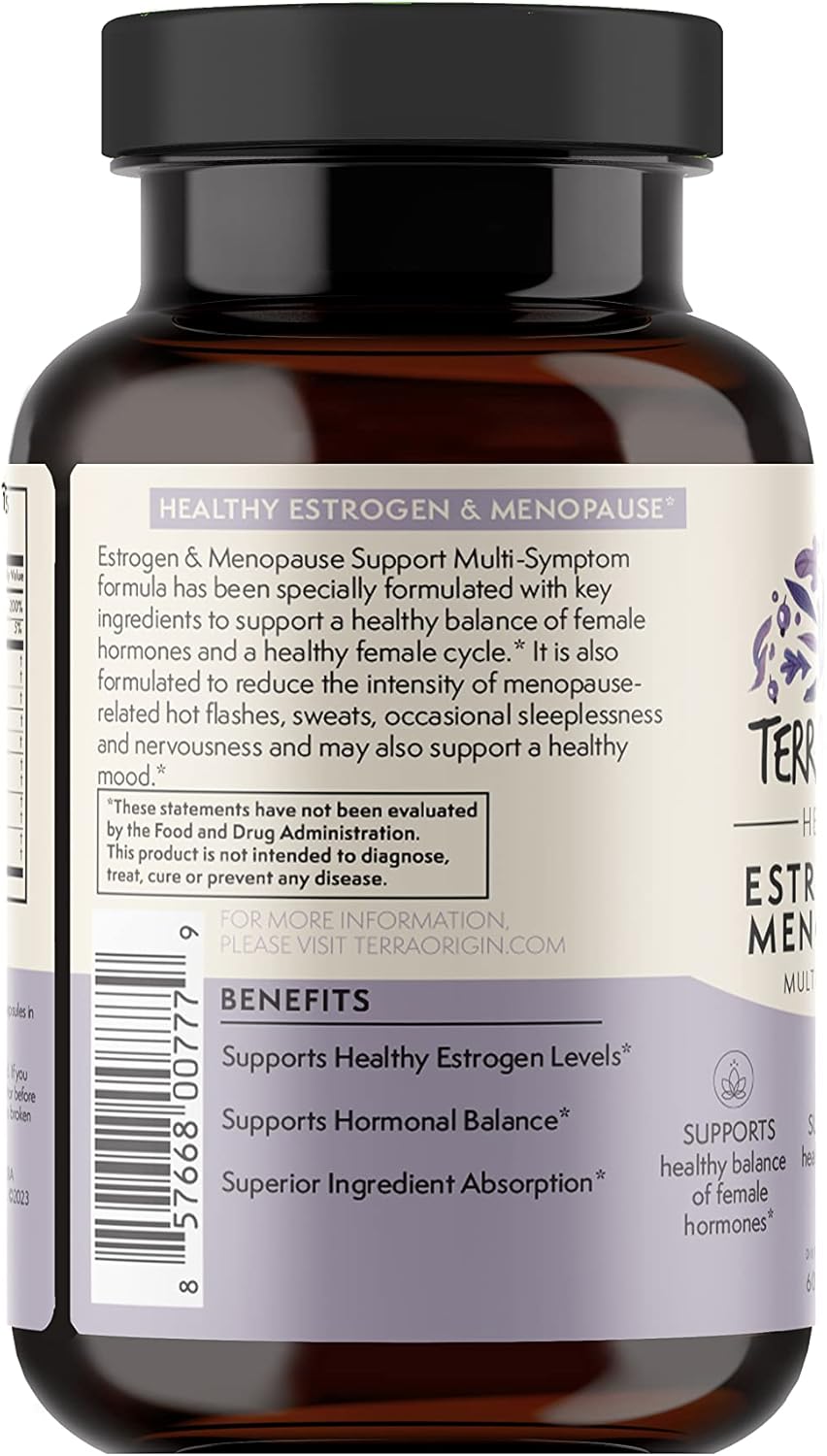TERRA ORIGIN Multi-Symptom Menopause Supplements for Women | Menopause Support for Night Sweats, Hot Flashes & Mood Swings | DIM, Black Cohosh, Dong Quai, Chaste Tree Berry | 60 Capsules - Image 5
