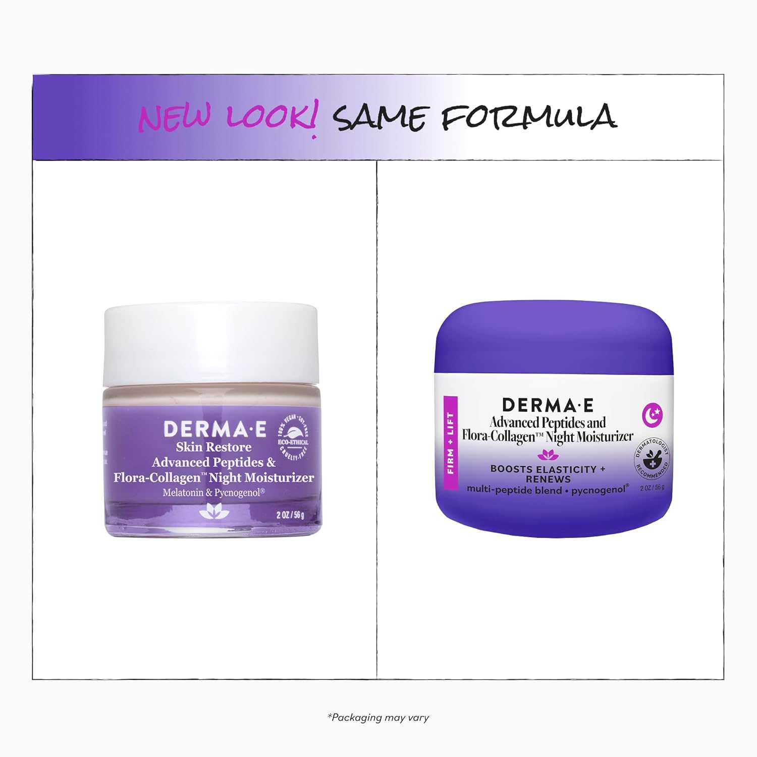 Derma-E Advanced Peptides and Flora-Collagen Night Moisturizer Unisex Moisturizer 2 oz - Image 3