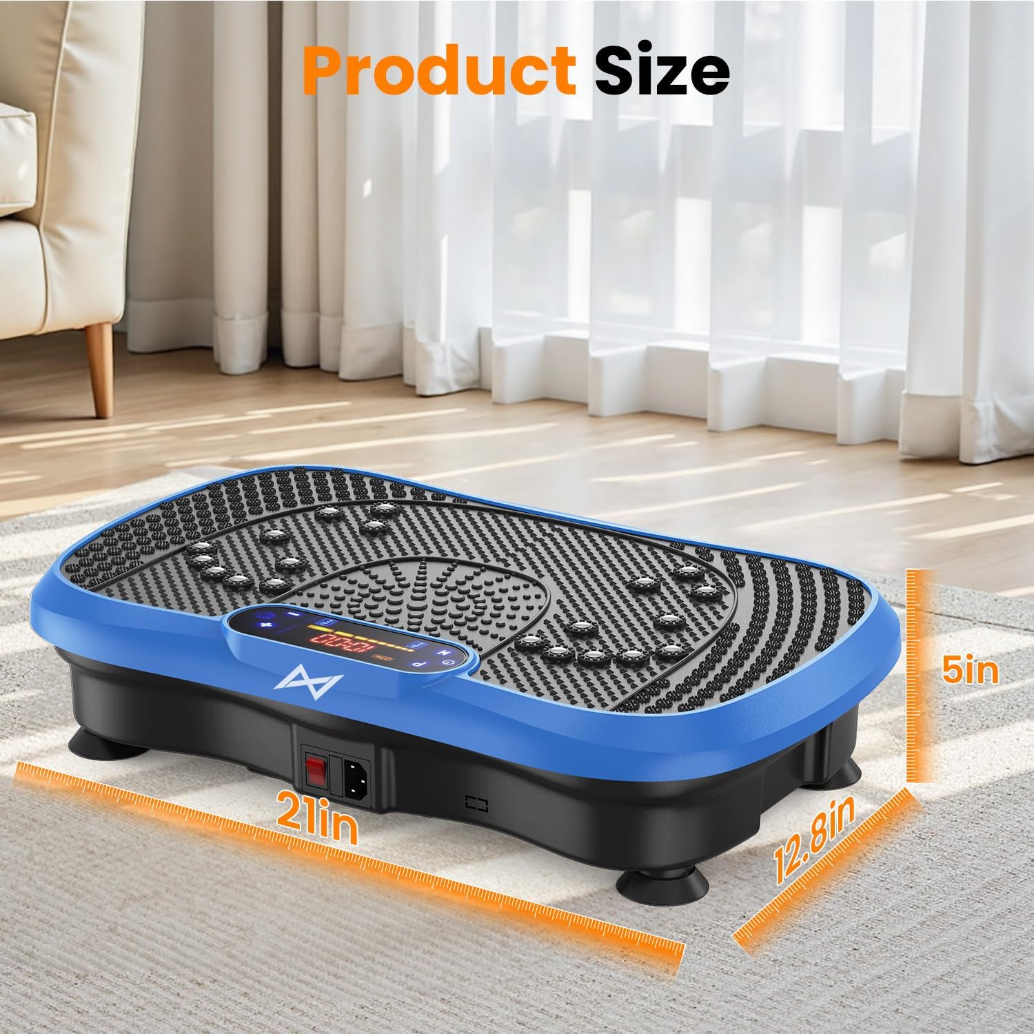 AXV Vibration Plate Fitness Platform Exercise Machine Vibrating Shaking Full Body Shaker Workout Vibrate Stand Shake Board Sport for Weight Loss Fat Burner for Gym Home Office - Image 9