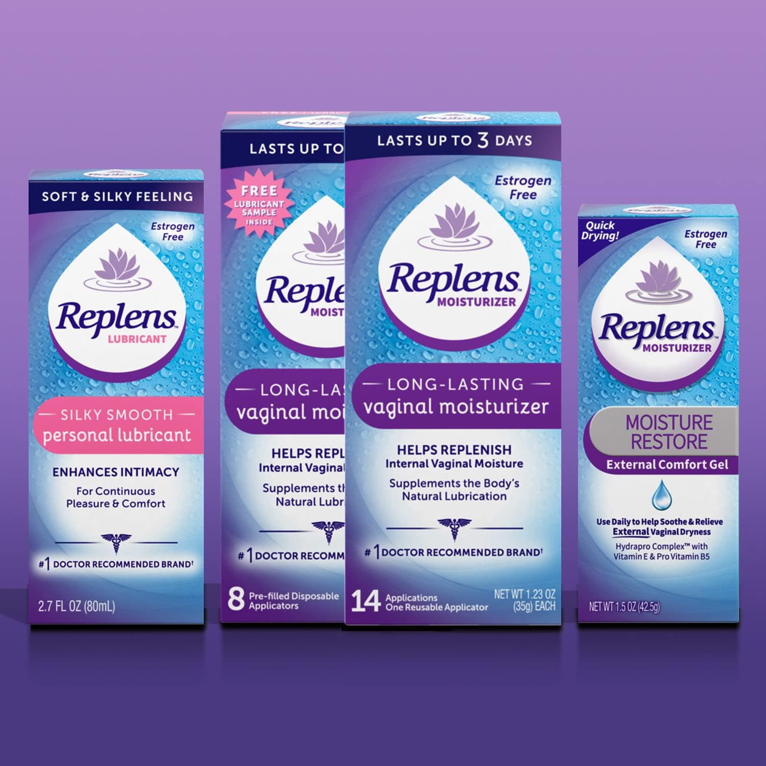 Replens Silky Smooth Personal Lubricant, Estrogen Free, Enhances Intimacy, 2.7 fl oz (Pack of 6) - Image 7