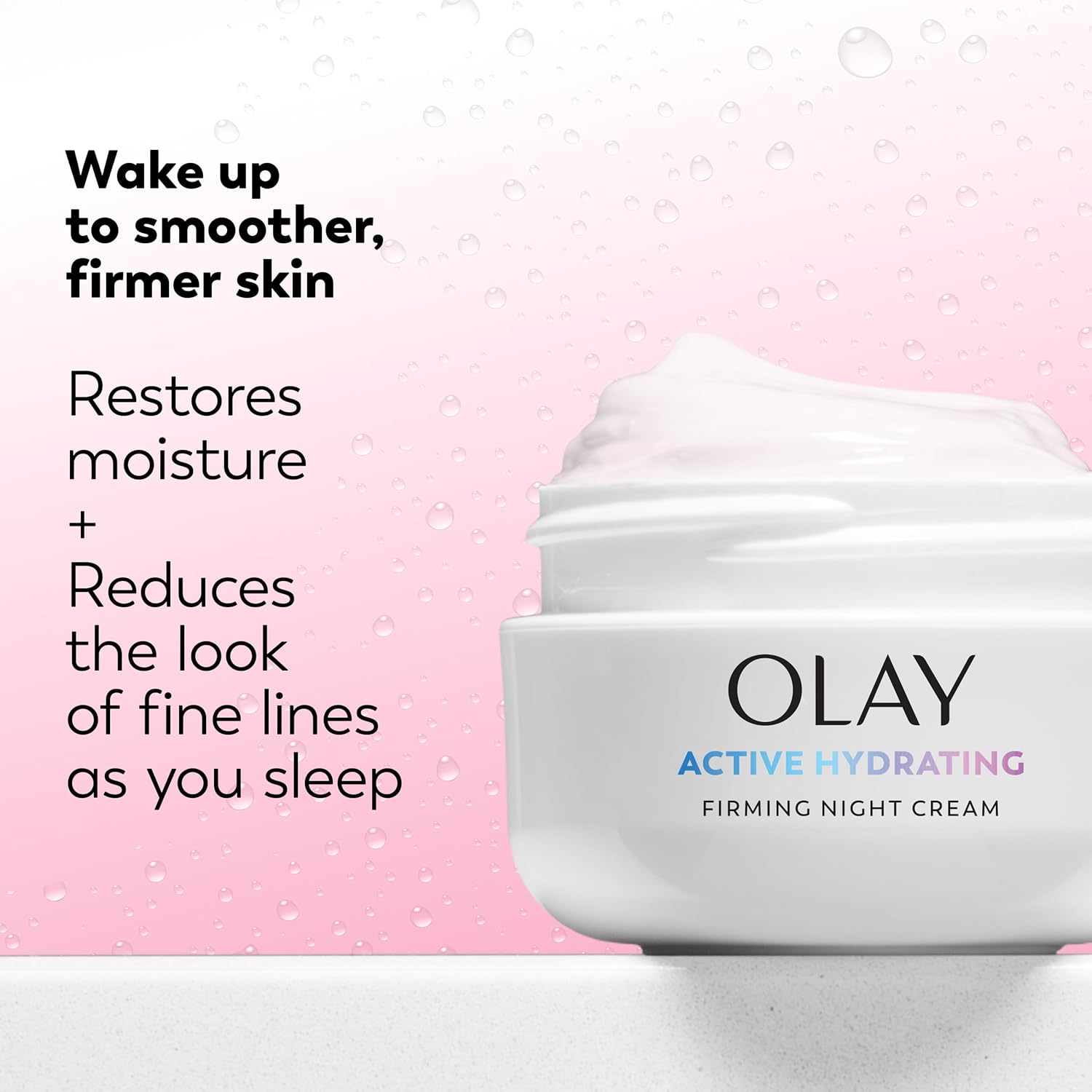 Olay Firming Night Cream (Pack of 3) – Hydrating Anti-Aging Moisturizer for Smoother, Firmer Skin (1.9 oz) - Image 3