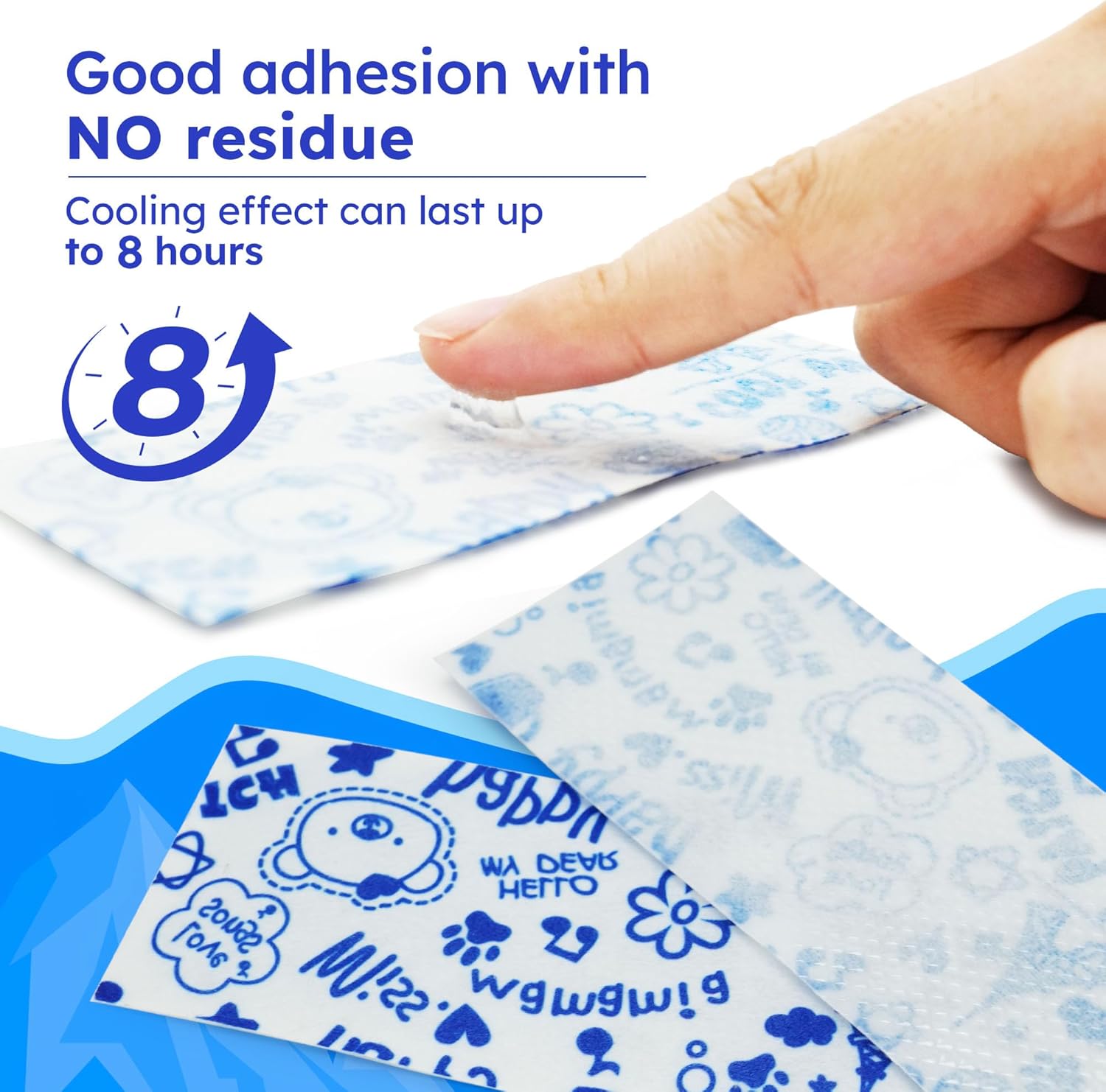 LotFancy Fever Patch for Kids, 22 Sheets, Fever Reducer, Baby Cooling Pads, Gel Cool Patch for Fever, Headache Relief, 4.7 x2 Inch - Image 3