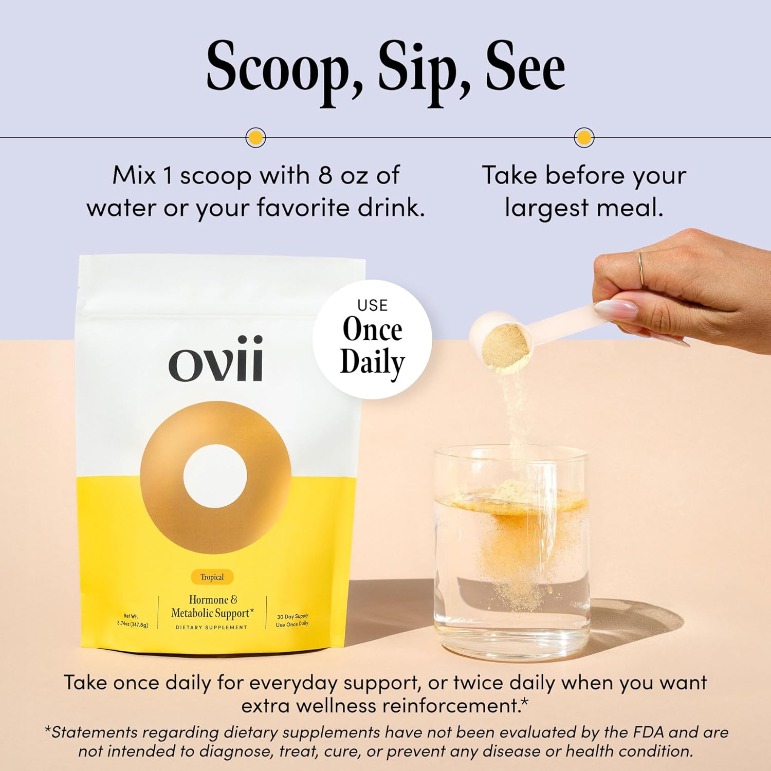 Ovii Metabolic Support for Women – Reducose® White Mulberry with Myo-Inositol & D-Chiro Inositol 40:1 Blend – Daily Wellness, Metabolic Balance & Appetite Control Supplement – 60 Servings, Tropical - Image 7