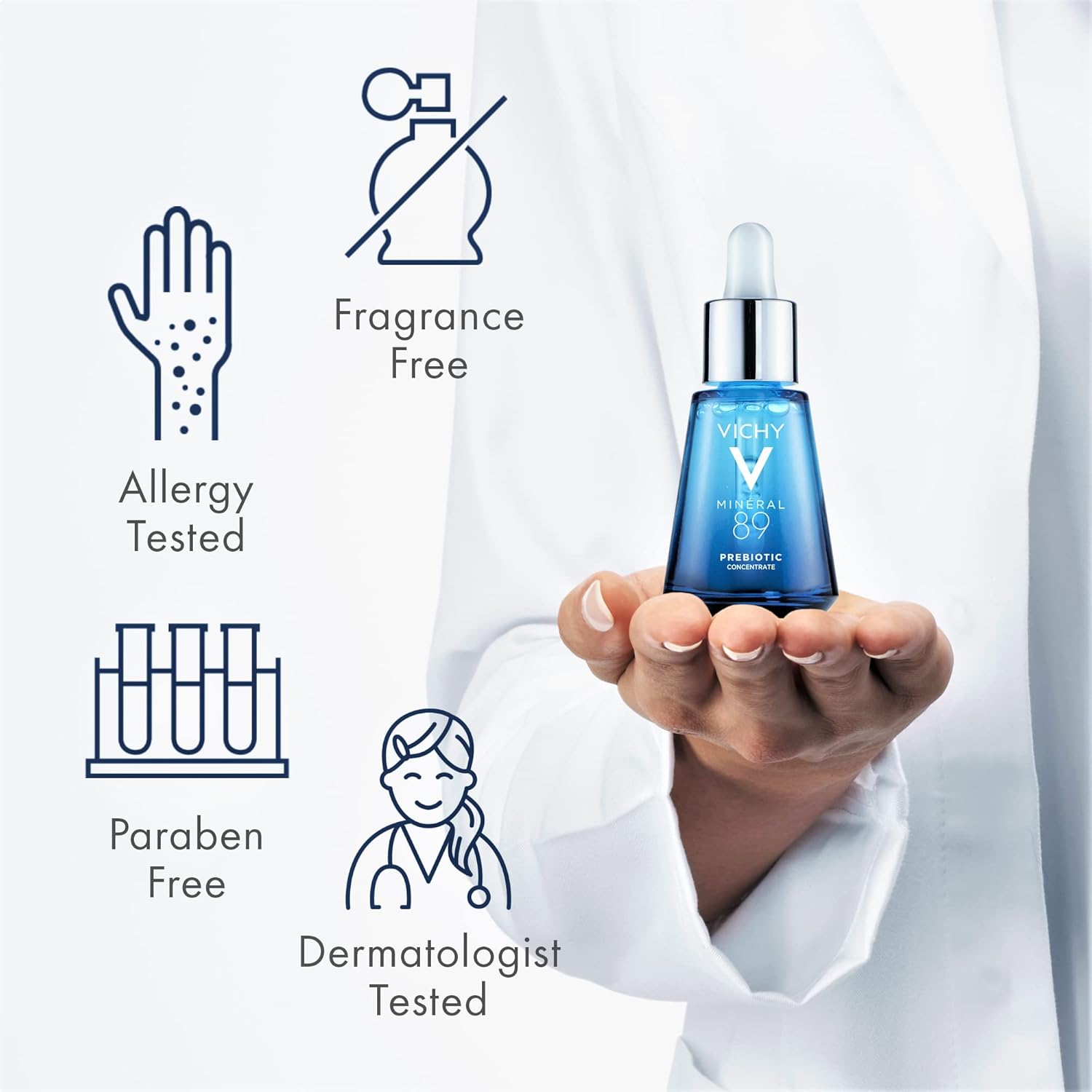 Vichy Mineral 89 Prebiotic Defense & Recovery Concentrate, Niacinamide Serum For Face, Skin Barrier Repair Seum With Antioxidants, Pore Minimizer & Hydrating Serum For Dull, Dry Skin - Image 4