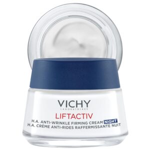 Vichy LiftActiv Supreme Night Cream, Anti Aging Face Cream with Vitamin C and Rhamnose to Firm and Brighten, Suitable for Sensitive Skin