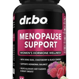 Menopause Supplements for Women Support Pills - Natural Menopause Relief for Hot Flashes, Night Sweats & Mood Swings with Dong Quai, Chasteberry & Black Cohosh - Hormone Balance for Women Supplement