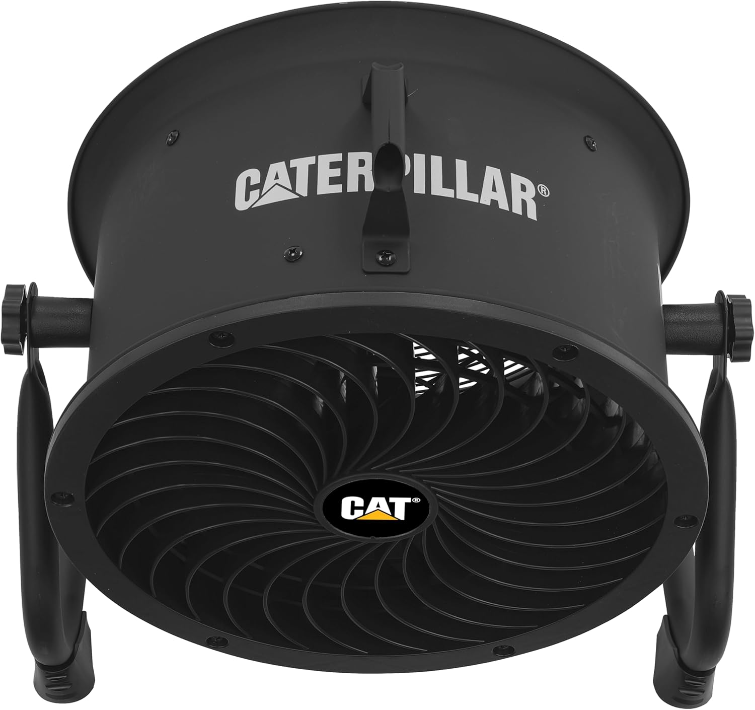 CAT fans - 14”-Blade High-Velocity Drum Fan Heavy Duty Industrial Grade (Black, 2-in-1): 2,300 CFM, 4-Speed, 360 Degree Adjustable Drum Head, Dual Ball Bearing Motor with Die-Cast Cover (HVD-14AC-BLK) - Image 7