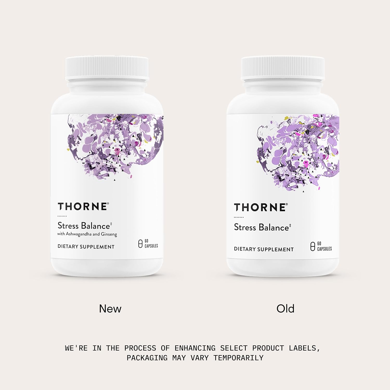 THORNE - Stress Balance - Adrenal Support Supplement with B Vitamins, Vitamin C, Ashwagandha, Ginseng & Zinc* - Third-Party Certified - Gluten, Dairy & Soy-Free - 60 Capsules - Image 3