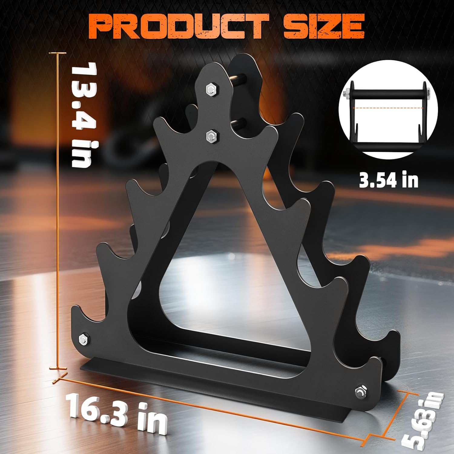 4-Tier Dumbbell Rack for 1-15 lb Weights, Holds 5 Pairs Space-Saving Sturdy A-Frame Stand for Home Gym, Weight Rack for Women's Dumbbell Set (Dumbbell Rack Stand Only) - Image 3