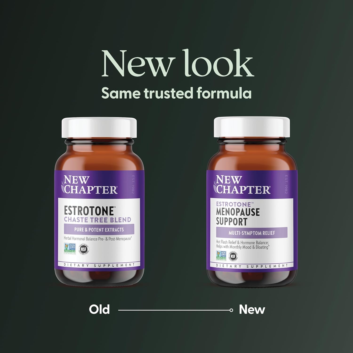 New Chapter Menopause Supplement - Estrotone Herbal Hormone Balance for Women in Perimenopause, with Black Cohosh for Hot Flash Relief & to Reduce Night Sweats + Vitex, No Added Hormones - 30 ct - Image 2