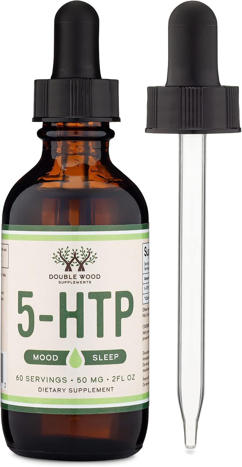 5HTP Liquid Drops - More Absorbable and Effective Than 5 HTP Capsules (60 Servings of 50mg 99%+ 5-HTP) Serotonin Supplement for Mood, Sleep, and Relaxation by Double Wood - Image 7