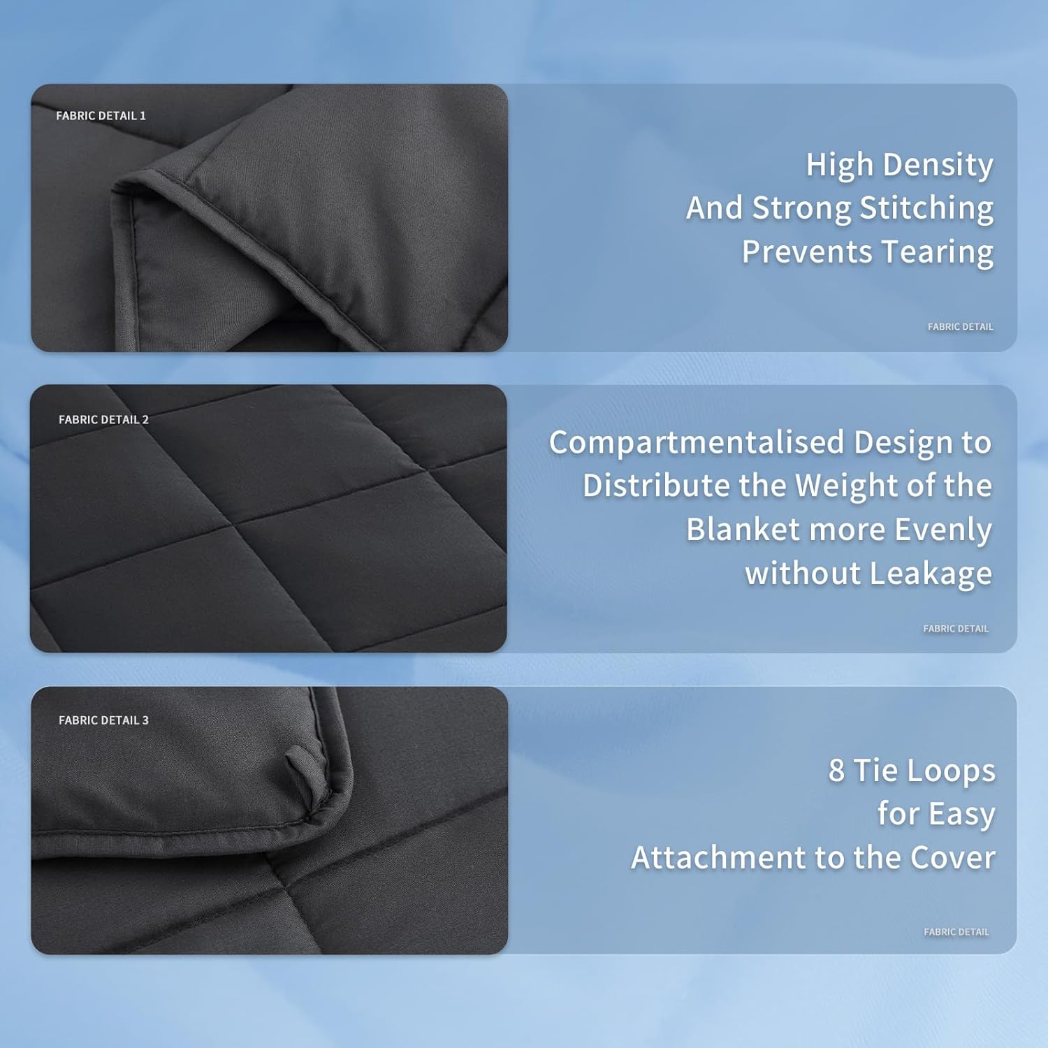 Topcee Weighted Blanket (20lbs 60"x80" Queen Size) for Adult All-Season Summer Fall Winter Cooling Breathable Heavy Microfiber Material with Glass Beads Big Blanket Soft Thick Comfort - Image 4