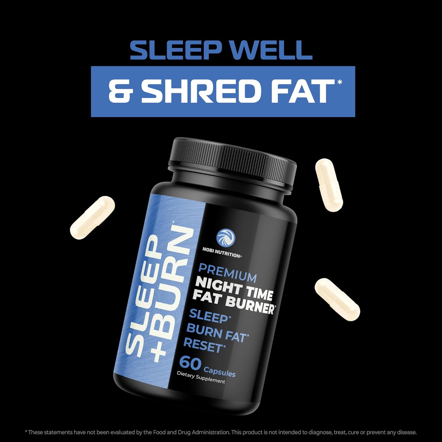 Night Time Fat Burner to Shred While You Sleep | Belly Fat Burner, Carb Blocker & Weight Loss Support Supplements | Lose Weight, Support Metabolism & Fall Asleep Fast | 60 Nighttime Diet Pills - Image 8