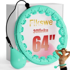 Weighted Hula Infinity Circle Hoops for Weight Loss, Infinity Fitness Hoop Plus Size for Women, Adjustable 30-Link Smart Exercise Circle for Home Workout Abs & Waist Training