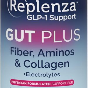 Replenza Daily Replenisher Nutritional Support Powder – Muscle Recovery, Digestive Health & Skin Elasticity Mix of Amino Acids, Prebiotics and Collagen Peptides – Mixed Berry Flavored, 30 Scoops