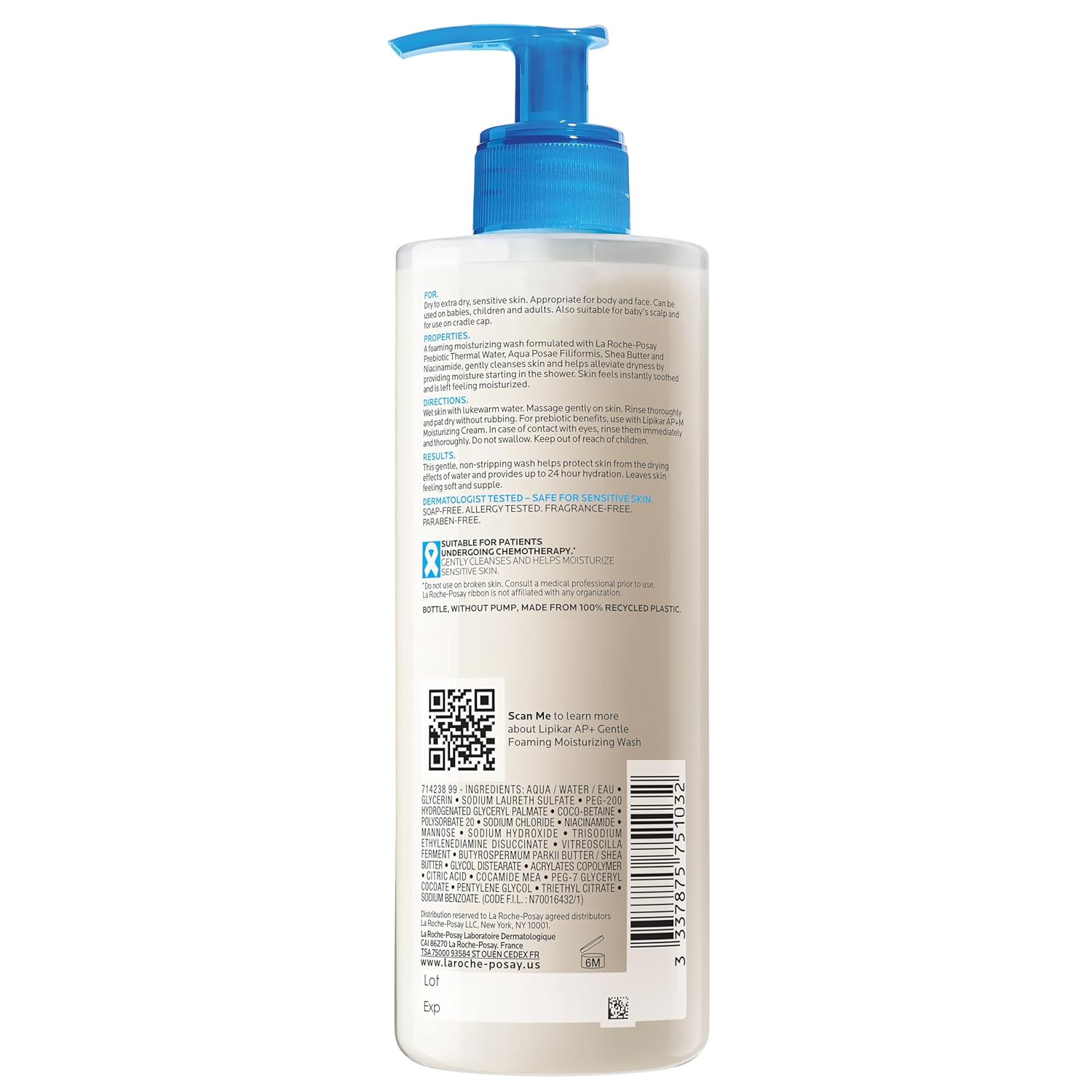La Roche-Posay Lipikar AP+ Gentle Foaming Moisturizing Wash, Shea Butter + Niacinamide + Glycerin, Moisturizing Body Wash For Dry Skin, National Eczema Association Accepted, Dermatologist Tested - Image 10
