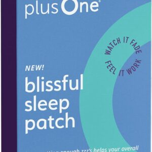 plusOne Blissful Sleep Patches – Magnesium and L-Theanine Patches to Promote Relaxation & Restful Sleep – Herbal, Vitamin-Infused Formula – Easy Peel & Stick – 14 Count