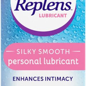 Replens Silky Smooth Personal Lubricant, Estrogen Free, Enhances Intimacy, 2.7 fl oz (Pack of 6)