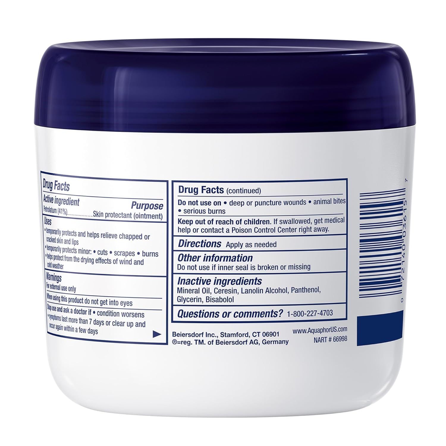 Aquaphor Children's Advanced Therapy Healing Ointment, 41% Petrolatum Skin Protectant Ointment for Minor Wound Care, Chapped or Cracked Skin and Lips, 14 Oz Jar - Image 10