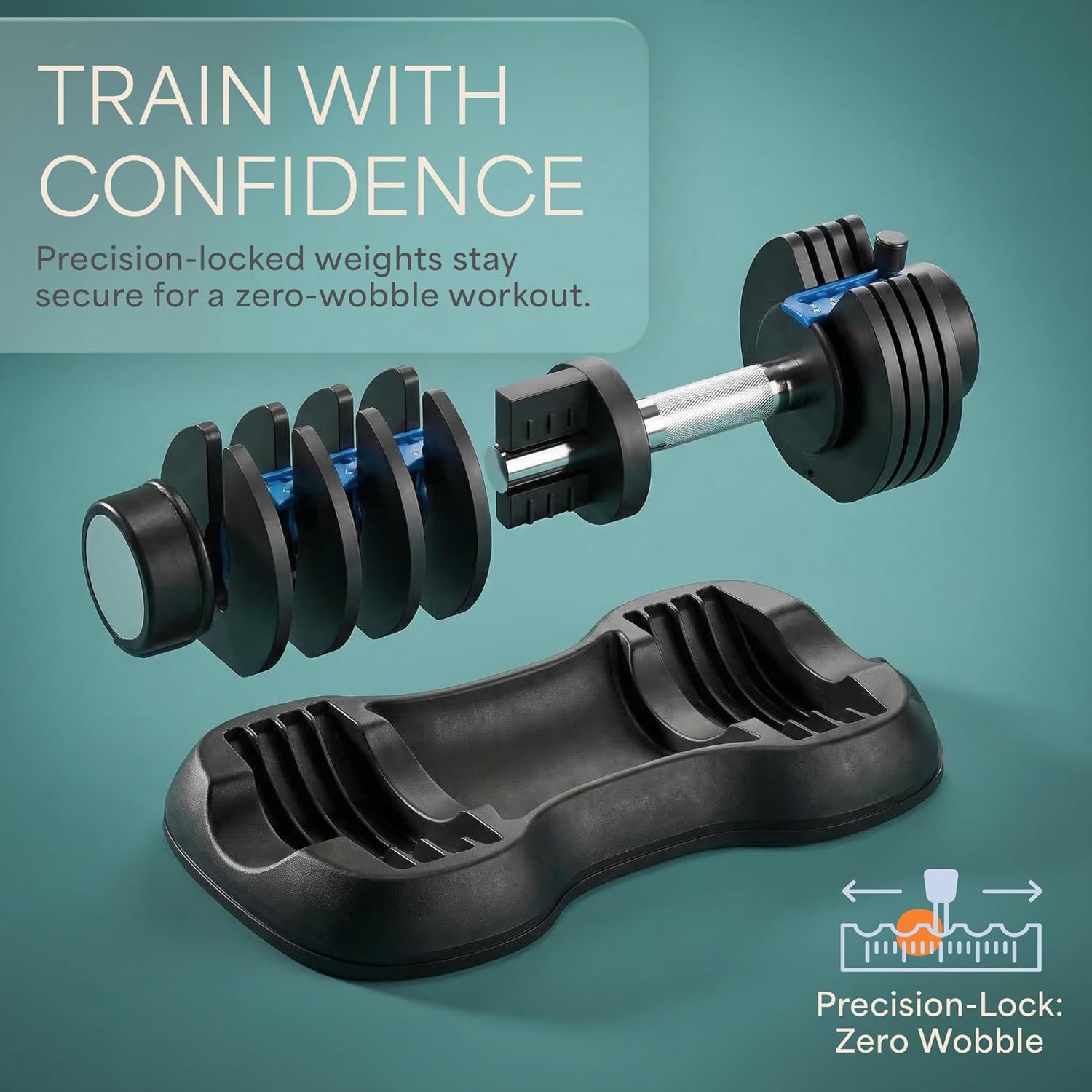 Lifepro Adjustable Dumbbells Set – Quick Adjustment, Anti Slip Handle – Space Saving & Strength Training Weights for Home Gym Exercise & Fitness - Image 2