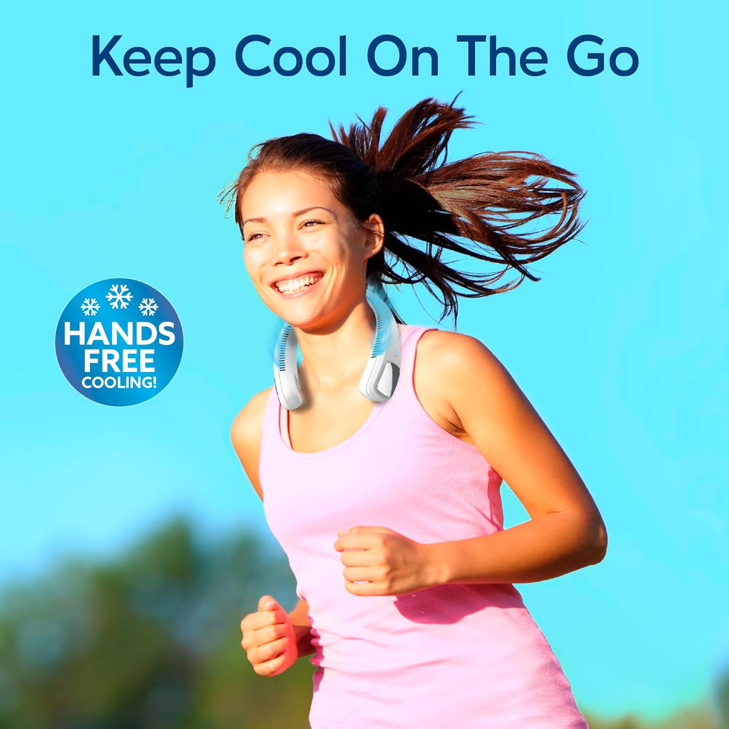 Arctic Air Freedom Personal Air Cooler - Portable 3-Speed Neck Fan, Hands-Free Wearable Design, Lightweight, Cordless And Rechargeable - Image 4